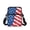American Flag Print, variant on Crossbody Purse Halloween Ghost Pumpkin Print with Zipper Cell Phone Messenger Bag for Travel, Polyester with Pocket Over Shoulder Wallet