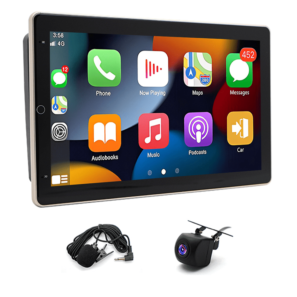 Zcargel Android 13 Car Radio For Jeep Wrangler JK 4-Door 2007-2012 9 Inch Touchscreen Car Stereo Head Unit With Wireless Carplay And Android Auto HiFi Audio/SWC/Bluetooth/WiFi AHD Backup Camera Mic