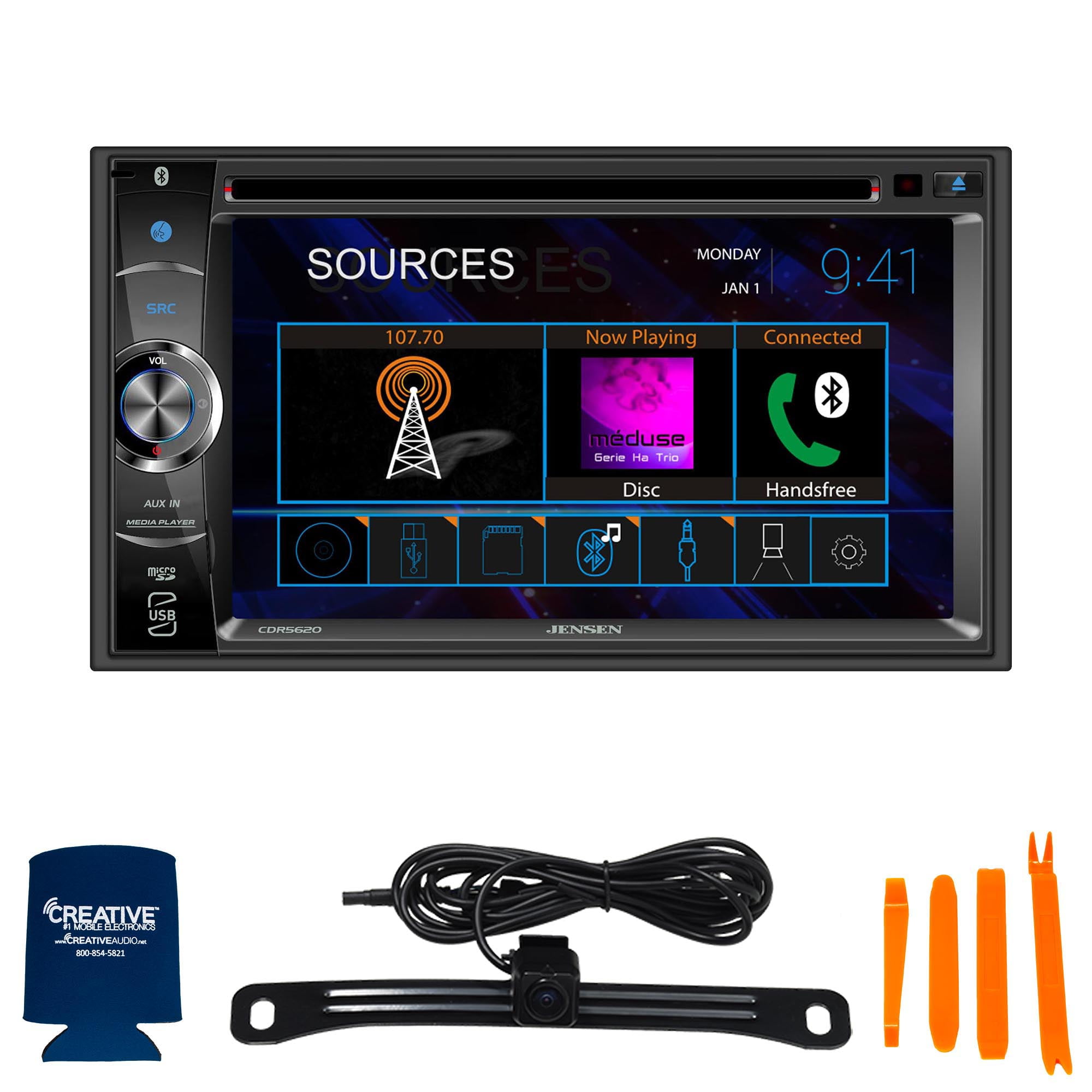 Jensen CDR5620 2 Din 6.2” CD/DVD Receiver With Bluetooth compatible
