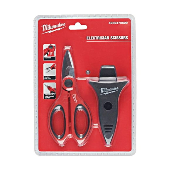 Electrician's Scissors Cable Cutting Groove Adjustable Tightening Screw With Storage Cover Hand Tool