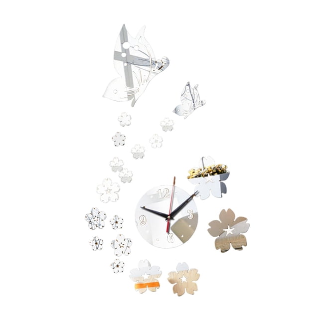 Reloj de pared decorativo, estéticamente agradable y relajante, ideal para la sala de estar. Plata