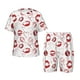 thumbnail image 1 of Balery Red Lips Conjunto de Pijama Infantil de Manga Corta con Estampado – Ropa de Dormir de Algodón Suave-3X-Large, 1 of 6