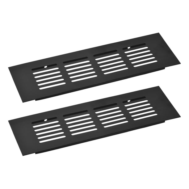 Cubierta de ventilación de malla de aleación de aluminio en forma de rectángulo, 2 piezas, 200x60mm