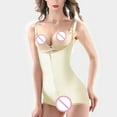 thumbnail image 4 of AOOCHASLIY Shapewear for Women Valentine's Day Women's Tops Women's Fat Burning Body Shaper Bodysuit Zipper Open Chest Bodysuit, 4 of 7