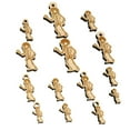 thumbnail image 1 of Cute Skeleton Waving Wood Mini Charms Shapes DIY Craft Jewelry - No Hole - 18mm (17pcs), 1 of 7