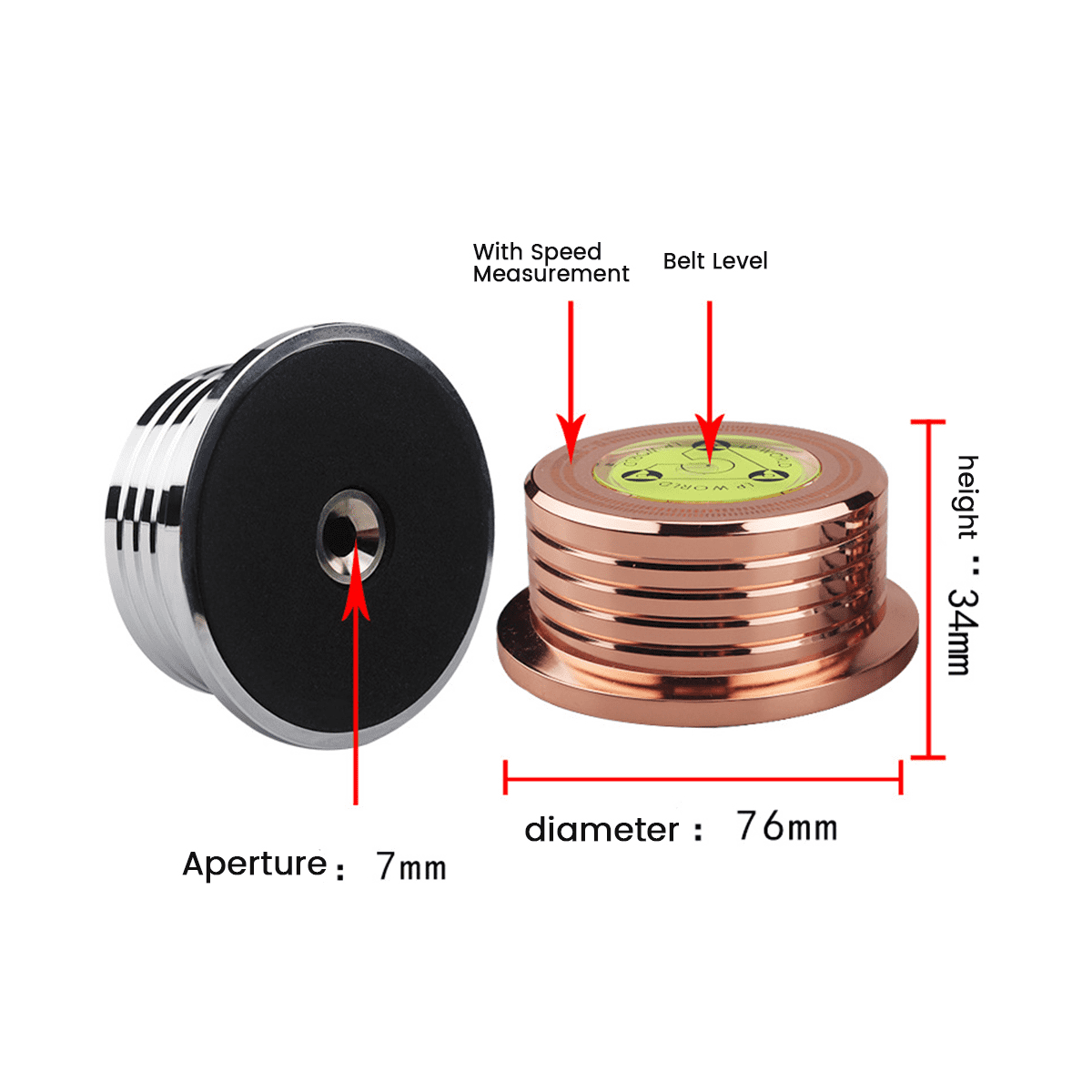 Aluminum Vinyl Record Weight HiFi 50HZ LP Disc Stabilizer Turntable