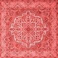 thumbnail image 1 of Ahgly Company Indoor Square Medallion Red Traditional Area Rugs, 3' Square, 1 of 4