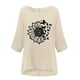 thumbnail image 4 of Camiseta holgada de manga 3/4 con cuello redondo y estampado a la moda para mujer Fridja  fjkfkj3473, 4 of 5