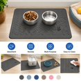 thumbnail image 5 of 20x12" Diatomaceous Earth Pet Feeding Mat, Absorbent Dog Cat Bowl Mat for Food and Water, Non-Slip Splashes-Proof Pet Placemat for Floor Protection, Quick Dry & Easy to Clean, 1PC, 5 of 7