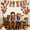 thumbnail image 4 of Western Cowboy Themed Birthday Party Decoration Set Banners Balloons Cake Toppers, 4 of 7