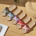 thumbnail image 4 of Mostsola Slides for Women Dressy Flats Summer Slip on Raffia Beach Shoes Open Toe Slippers, 4 of 4