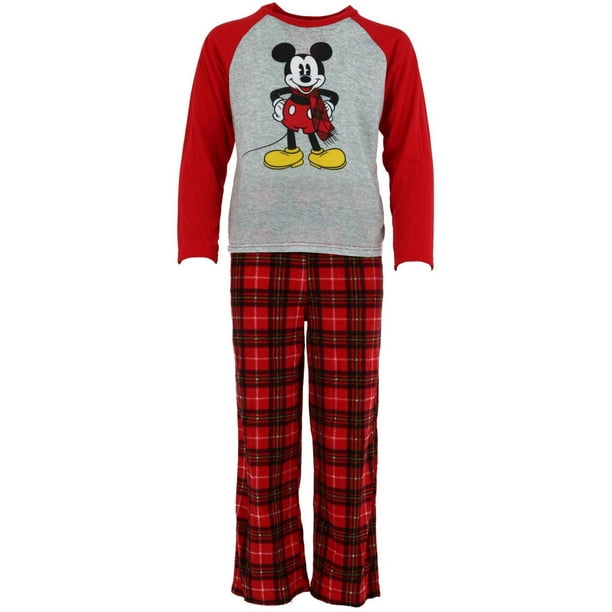 Disney - Size 4 Boy's Mickey Mouse Fleece Pajama Set - Walmart.com ...