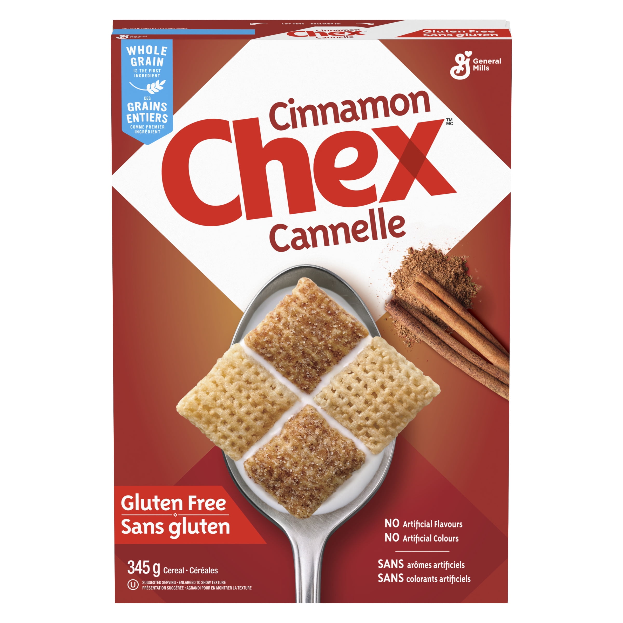 Cinnamon Chex Breakfast Cereal, Gluten Free, 345 g