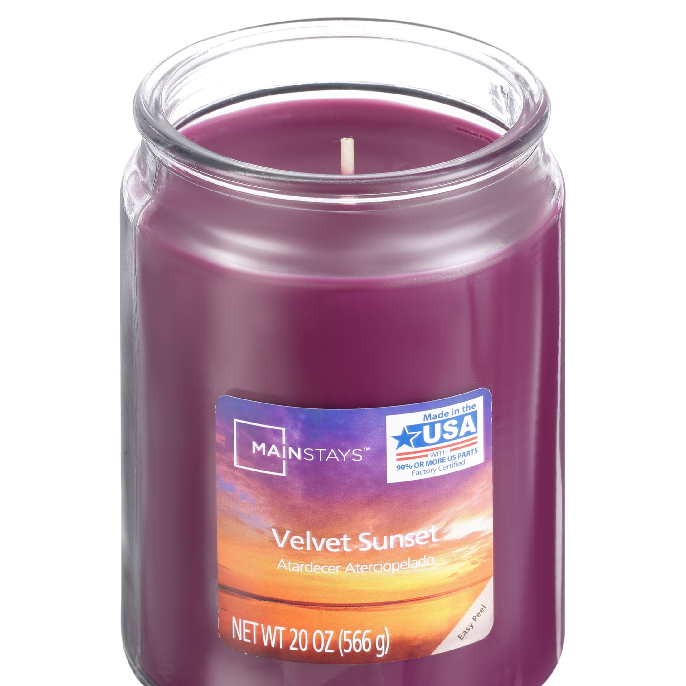 Mainstays Velvet Sunset Single-Wick Jar Candle, 20 oz.