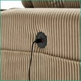 thumbnail image 3 of Cozy Corduroy Sleeper Sofa Bed with Adjustable Armrest – Ideal for Living Room & Bedroom | Beige | Corduroy | Cushion Back, 3 of 14