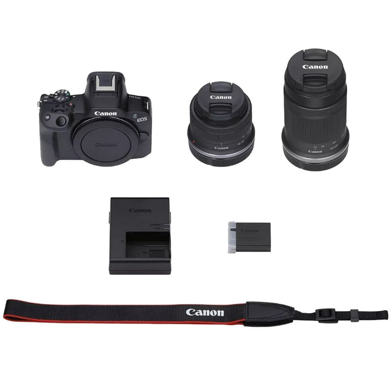 Canon EOS R50 Mirrorless Camera with 18-45mm & 55-210mm Zoom Lens