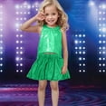 thumbnail image 5 of Zshosam Toddler Summer Clothes Girls Toddler Kid Girl Clothes Print Short Sleeves Top + Shorts 2PC Summer Outfit Set Size 5T 6T,(Green 5-6 Years), 5 of 5