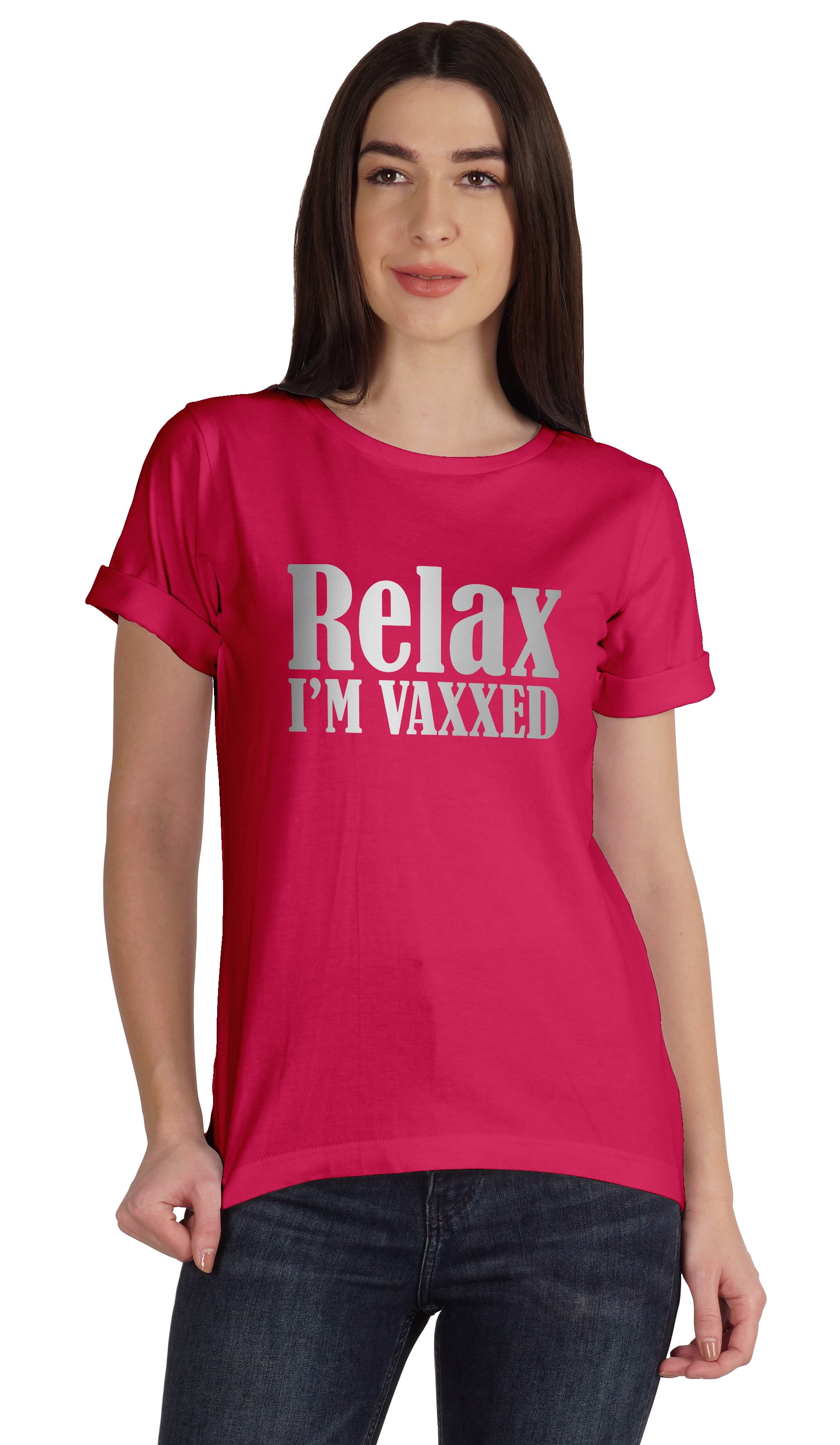Inkmeso Relax I'm Vaxxed Tee Tops Scoop 