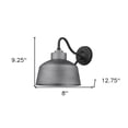 thumbnail image 3 of Barnes 1-Light Gray Wall Light, 3 of 8