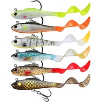 Fishing Lures for Freshwater and Saltwater, Premium Pre-Rigged Jig Head Paddle Tail Swimbaits for Bass Fishing,Jigs Fishing Bait
