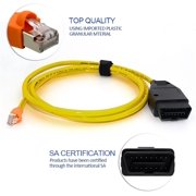 DABEN Enet OBD2 RJ45 Cable,BMW Scanner and Code Reader Bimmercode for F/G-series