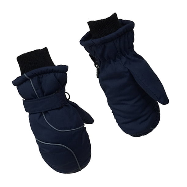 Soidarity Niños esquí mitones niños manos calentador niños pequeños mitón deporte al aire libre invierno mitón ropa accesorio mano Ciclismo Azul marino