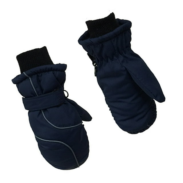 Greeniant Niños esquí mitones niños manos calentador niños pequeños mitón deporte al aire libre invierno mitón ropa accesorio mano Ciclismo Azul marino