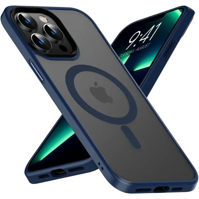 Estuche magnético para iPhone 13 Pro Case [MIL & Co Grade Drop Tested Rojo Verde