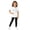 White, variant on ITSAME Girls Outfit Set, Crewneck Bow Printed T-Shirt and Leggings Kids Fashion Comfortable Set 2-Piece Green Size 7-8