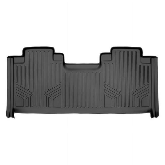 Smartliner SB0172-P 2nd Row Super Duty SuperCab Floor Mats Liner with 1st Row Bucket Seats for 2017-2022 Ford F-250, Black