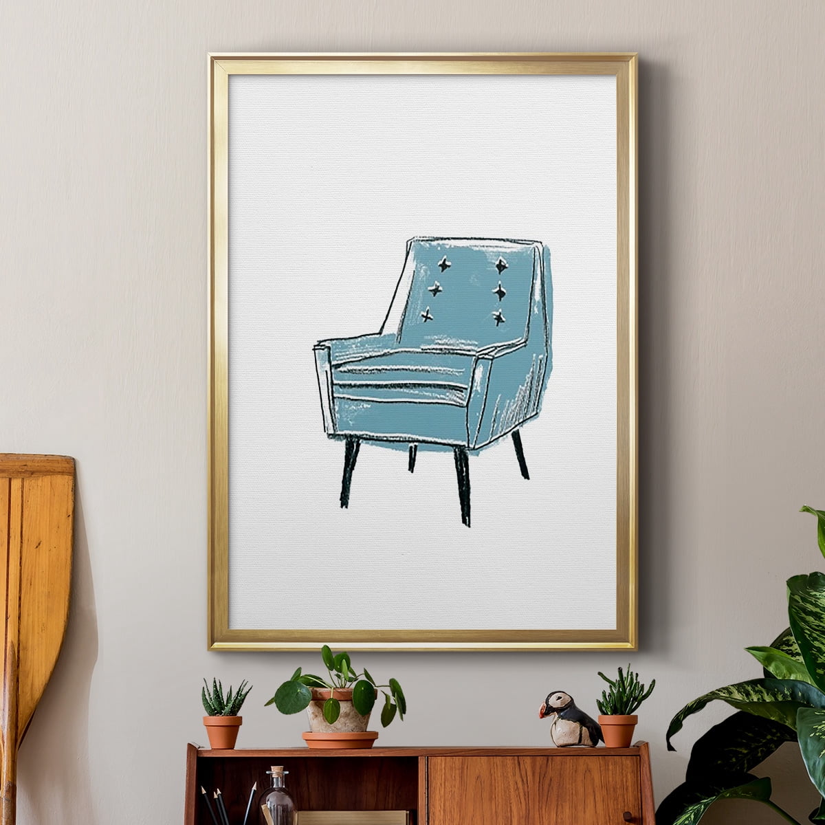 Take a Seat X Premium Framed Print, in Gold, Black, or Silver - Ready to Hang