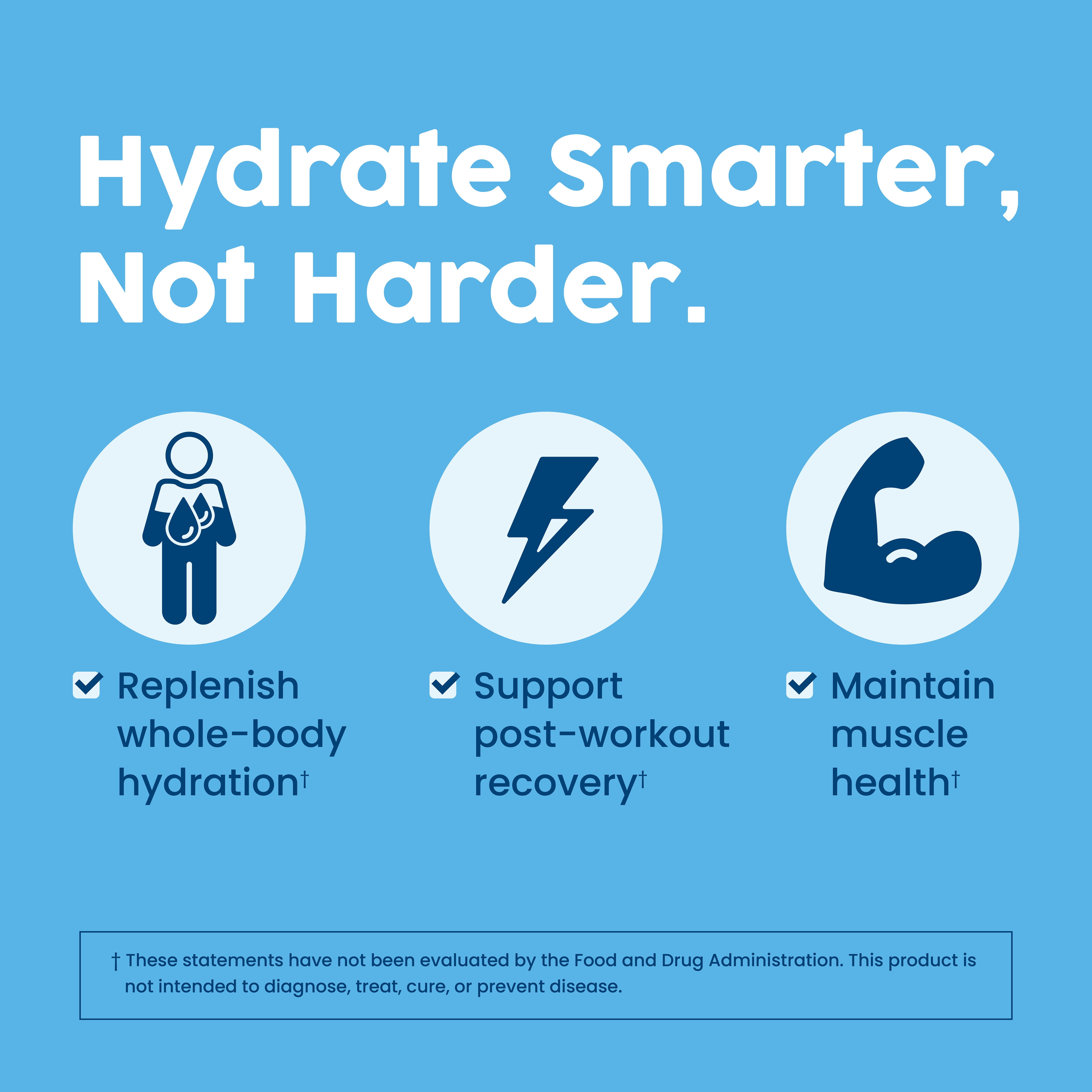 NativePath Hydrate Electrolyte Stick Packs Variety Pack, Zero Sugar with BCAAs, 30 Count