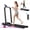 Black-with handle, variant on SONITU 3-in-1 Folding Walking Pad Treadmill for Home & Office,2.5HP Under Desk Treadmill,300 lbs Capacity with LED Display & Remote Control