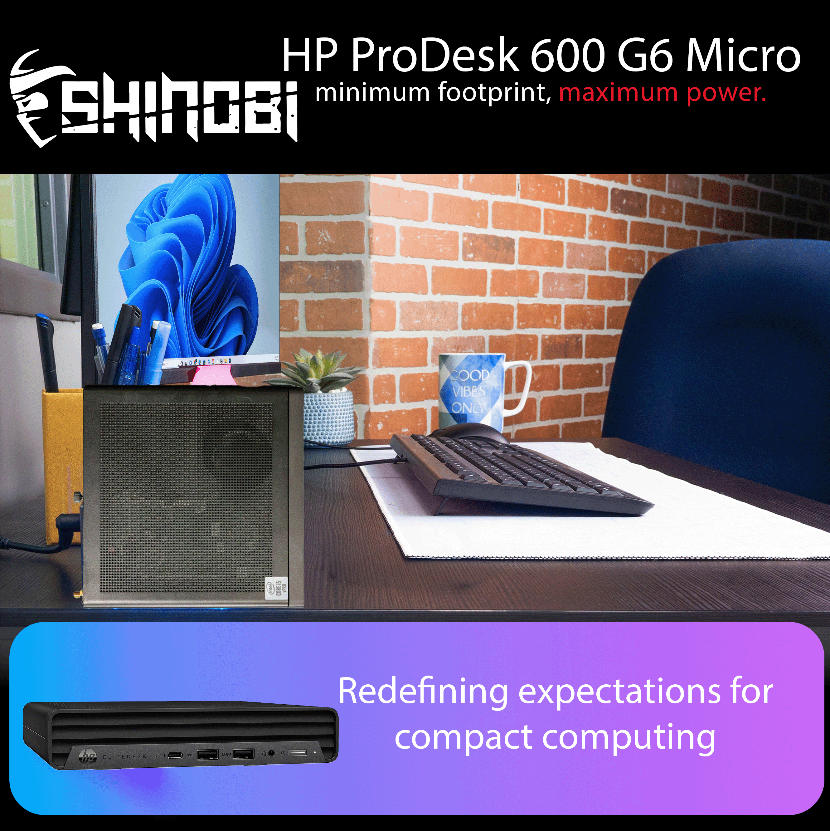 Restored HP ProDesk 600 G6 Mini PC | Intel Core i5-10500T | 32GB RAM | 1TB NVMe | Built in Wi-Fi BT | Windows 11 Pro | Mini Desktop Computer (Refurbished)
