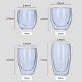 thumbnail image 2 of Zootealy 450mL Double Wall Glass Mugs Clear Borosilicate Glass Mugs Heat-resistant Tea Hot Beverage Wine Coffee Cup Birthday Gifts, 2 of 6