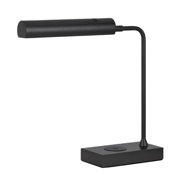 Dyna 18 Inch Integrated LED Desk Lamp, Wireless USB Port, Matte Black