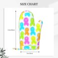 thumbnail image 2 of A Pair Of Heat Insulation And Anti-Perm Gloves 7×11in Thick Anti-Perm Palm With Silicone Piece Lanyard Design Is Easy To Hang Cancer Awareness Ribbon Pattern - Neon Vibrance, 2 of 8