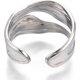 thumbnail image 4 of 2 Anillos de puño anchos, anillos abiertos, anillos personalizados para nudillos, joyería delicada y moderna para mujer, acero inoxidable, color, talla 8 (18,1 mm)., 4 of 4