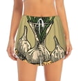 thumbnail image 2 of Salouo Vintage Garlic Bread Illustration Print Women's 2 in 1 Running Shorts Double-Layer Shorts Athletic Workout Gym Yoga Shorts Running Shorts for Women-X-Large, 2 of 7