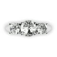 thumbnail image 4 of Sz 9 Sterling Silver 925 Cubic Zirconia CZ 3 Stone Engagement Ring, 4 of 4