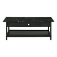 thumbnail image 3 of Blake Wood and Fause Marble Top 3-Piece Coffee Table Set, Black, 3 of 14