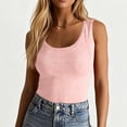 thumbnail image 2 of Lumtrix Tank Tops for Women 2026 Casual Square Neck Summer Tee Ribbed Slim Fitted Camisole Sleeveless Workout Shirts Pink XL, 2 of 5