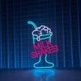 thumbnail image 2 of Handmadetneonsign Milkshake Neon Sign, Milkshake Light Wall Art Decor, Home Coffee Bar Pub Wall Decor 36817, 2 of 5
