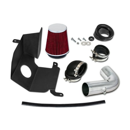RL Concepts Red Heat Shield Cold Air Intake Kit + Filter 04-05 Chevrolet Silverado GMC Sierra 2500HD/3500 6.6L V8 Duramax LLY Engine