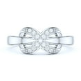thumbnail image 2 of Sterling Silver Tapered Shank Simulated Round Brilliant Cut Diamonds X Shape Infinity Promise Engagement Ring For Women (4.5), 2 of 6