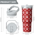 thumbnail image 4 of Christmas 30oz Handheld Travel Tumbler with Handle – Double Wall Stainless Steel Insulated Cup, Flip Straw Lid, Leak-Proof & BPA-Free for Hot and Cold Drinks – Durable Coffee & Juice Mug Black, 4 of 7