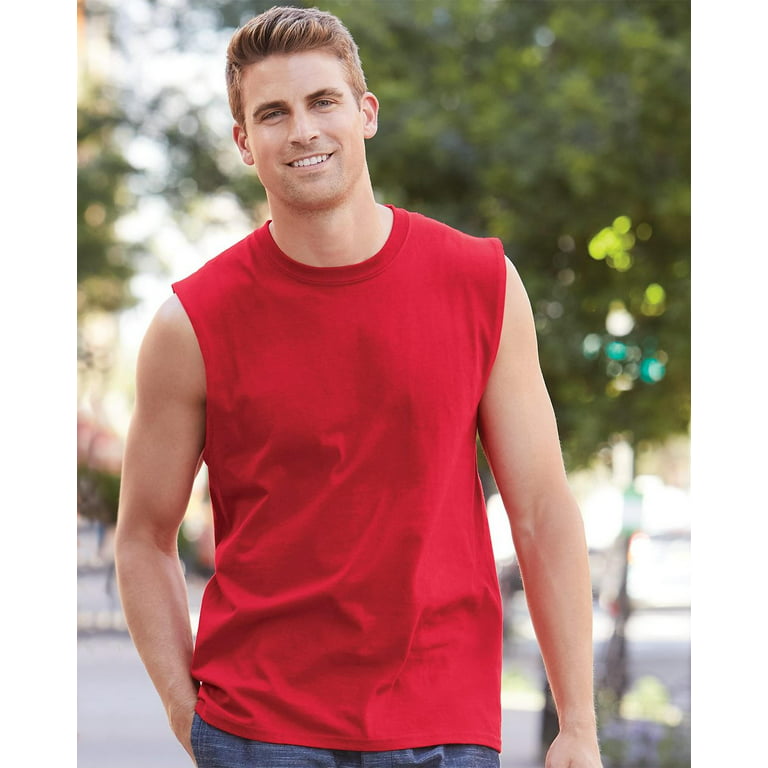 Best Buds Fishing Buddy Grandpa & Grandson Ultra Cotton Sleeveless Men's T- Shirt XXX-Large Red 