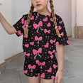 thumbnail image 6 of CYRBOKO Girls Athletic Outfit Sets, Elastic Waist Crew Neck Summer Short Sleeve Comfy Two-piece Sets Multicolor Size 7-8 T, 6 of 7
