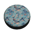 thumbnail image 3 of Bingfone Underwater Animals And Flowers Spare Tire Cover Weatherproof Universal Wheel Protectors For Rv Camper Travel Trailer Suv Truck-15 Inch, 3 of 9