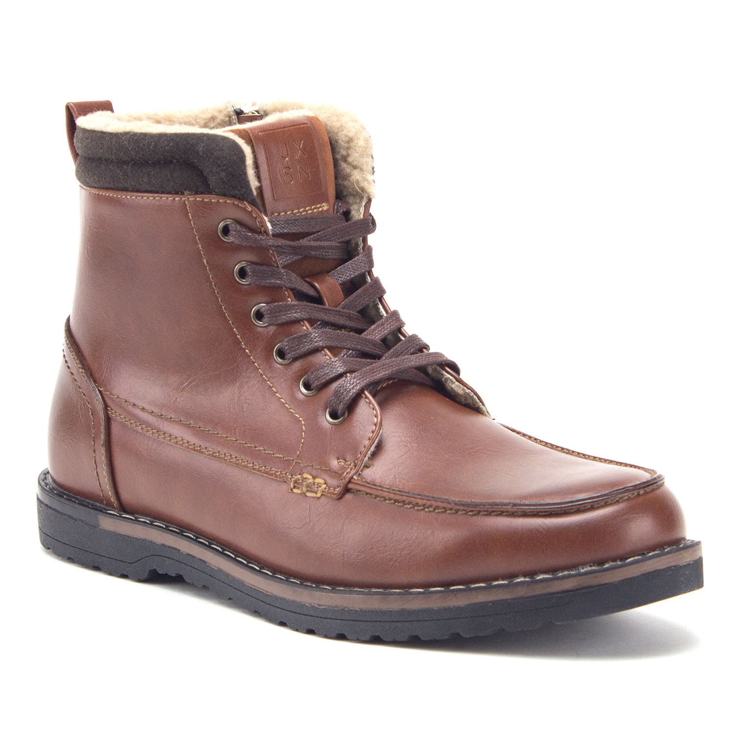 Jazame - Jazame Men's B-1823 Fur Lined Ankle High Lace Up Chukka Boots ...